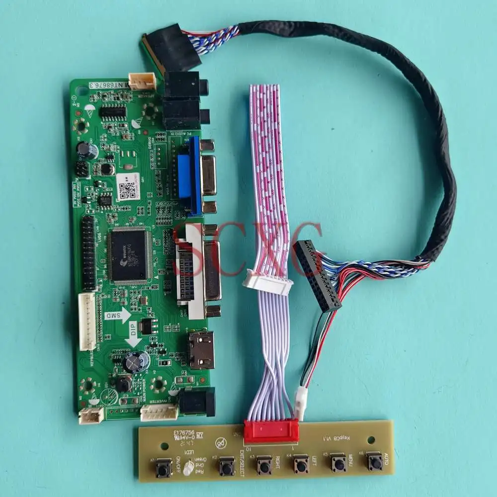 LCD Monitor Controller Board Work With NT156WHM-N50 40 Pin LVDS 60Hz 15.6" Laptops Panel 1366*768 DVI VGA HDMI-Compatible
LCD Monitor Controller Board Work With NT156WHM-N50 40 Pin LVDS 60Hz 15.6" Laptops Panel 1366*768 DVI VGA HDMI-Compatible