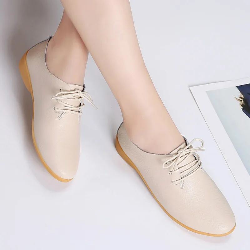 New Flat Women Shoes Oxford Ballerina Genuine Leather Shoes Moccasins Lace Up Loafers Luxury Brand Shoes Women Zapatos De Mujer
New Flat Women Shoes Oxford Ballerina Genuine Leather Shoes Moccasins Lace Up Loafers Luxury Brand Shoes Women Zapatos De Mujer