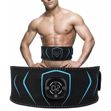 EMS Muscle Stimulator Trainer USB Electric Abs Toner Abdominal Belt Vibration Body Waist Belly Weight Loss Fitness Equipment