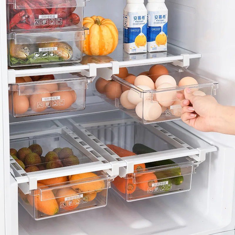 Transparent Fridge Organizer Adjustable Refrigerator Drawer Plastic Kitchen Fruit Food Storage Box Kitchen Organizer
Transparent Fridge Organizer Adjustable Refrigerator Drawer Plastic Kitchen Fruit Food Storage Box Kitchen Organizer