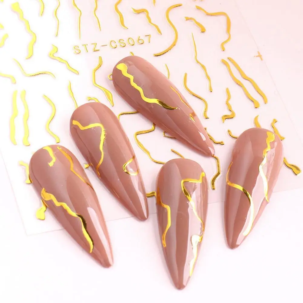 Nail Stickers Net Red European And American Golden Lines Nail Art Decals Ins Simple Nail Stickers Manicure Decor Tips Hot Sale
Nail Stickers Net Red European And American Golden Lines Nail Art Decals Ins Simple Nail Stickers Manicure Decor Tips Hot Sale