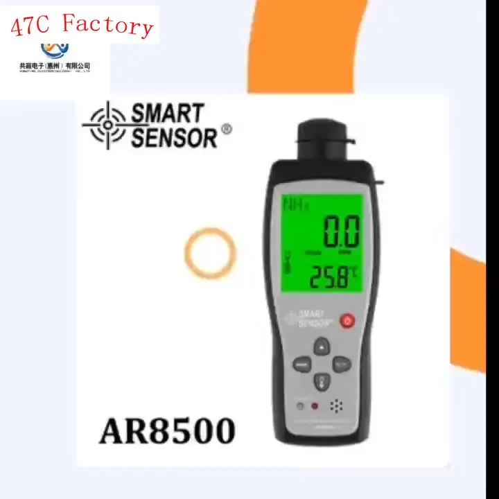 Smart Sensor Handheld Ammonia Gas NH3 Detector Meter Tester Monitor Range 0-100PPM Sound Light Alarm Gas Analyzers AR8500
Smart Sensor Handheld Ammonia Gas NH3 Detector Meter Tester Monitor Range 0-100PPM Sound Light Alarm Gas Analyzers AR8500