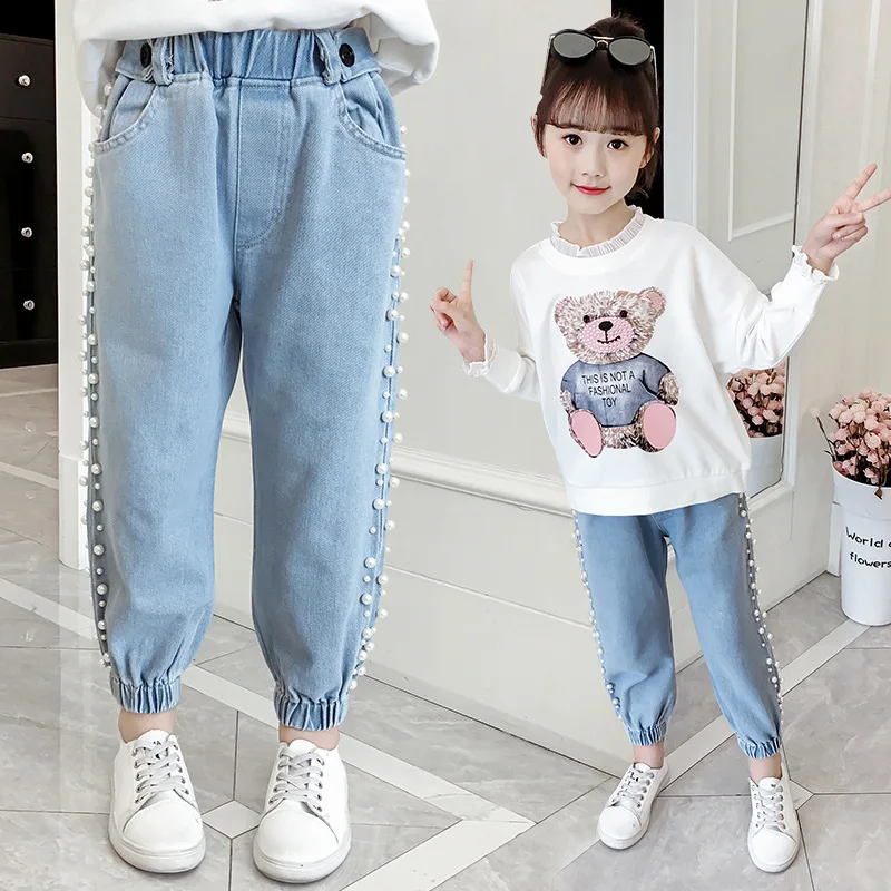 Jeans For Girl Pearls Kids Jeans Girls Spring Autumn Jeans For Children Casual Style Clothes For Girls 6 8 10 12 14 kids pants
Jeans For Girl Pearls Kids Jeans Girls Spring Autumn Jeans For Children Casual Style Clothes For Girls 6 8 10 12 14 kids pants