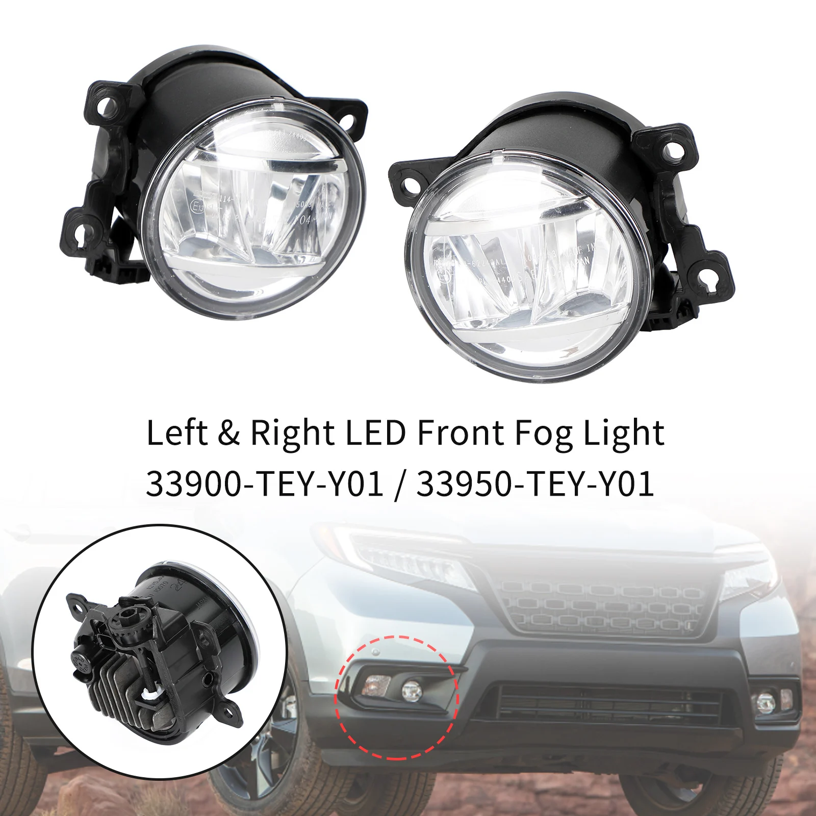 Artudatech Pair LED Fog Lamp Foglight Set Left & Right For 2017-2021 Honda Pilot Passport Car Accessories
Artudatech Pair LED Fog Lamp Foglight Set Left & Right For 2017-2021 Honda Pilot Passport Car Accessories
