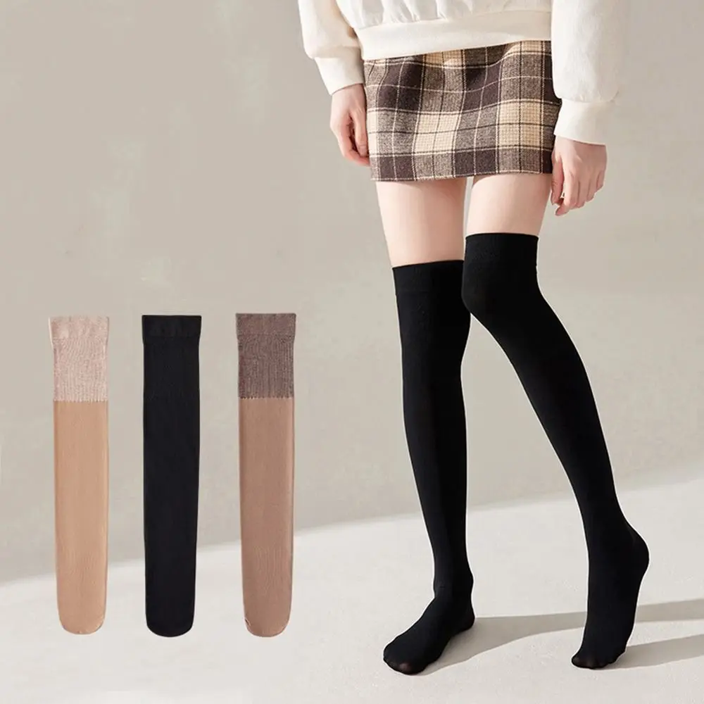 

Зимние однотонные чулки с защитой колена для девочек, студенческие женские чулки JK, женские Чулочные изделия, гольфы до колена