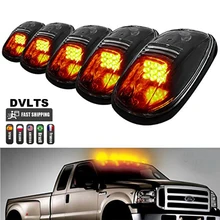New Smoked 5 Pcs 12 LED Vehicle Car Cab Roof Running Marker Lights for Truck SUV Off Road Set Bulb Lamp Car Styling