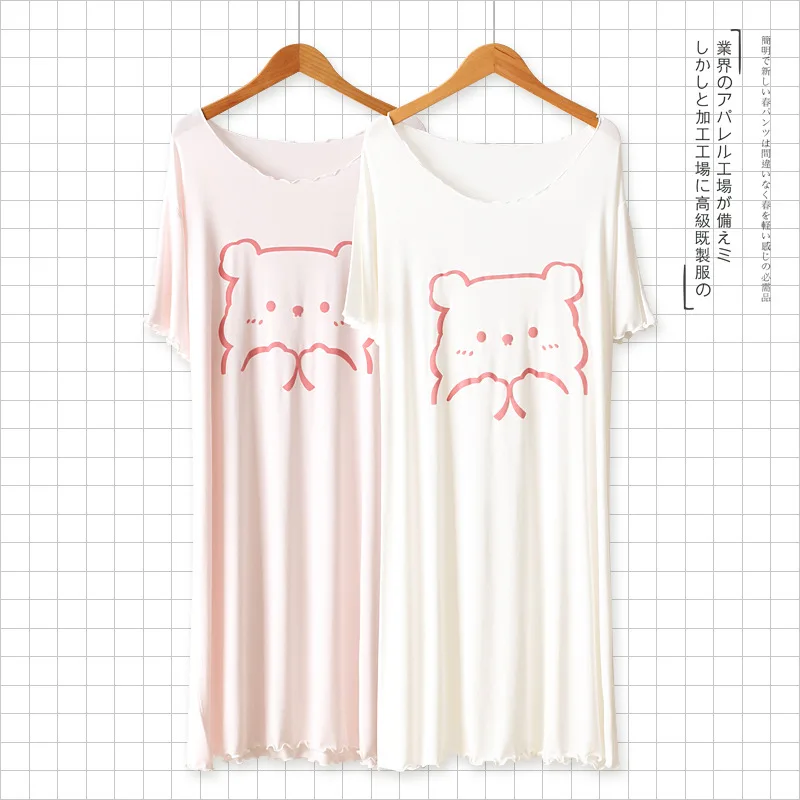 Oversize Nightgown Women Model O-neck Short Sleeve Nightdress Long Dress Cartoon Loose Night Wear Female Sleepwear Nightshirt
Oversize Nightgown Women Model O-neck Short Sleeve Nightdress Long Dress Cartoon Loose Night Wear Female Sleepwear Nightshirt