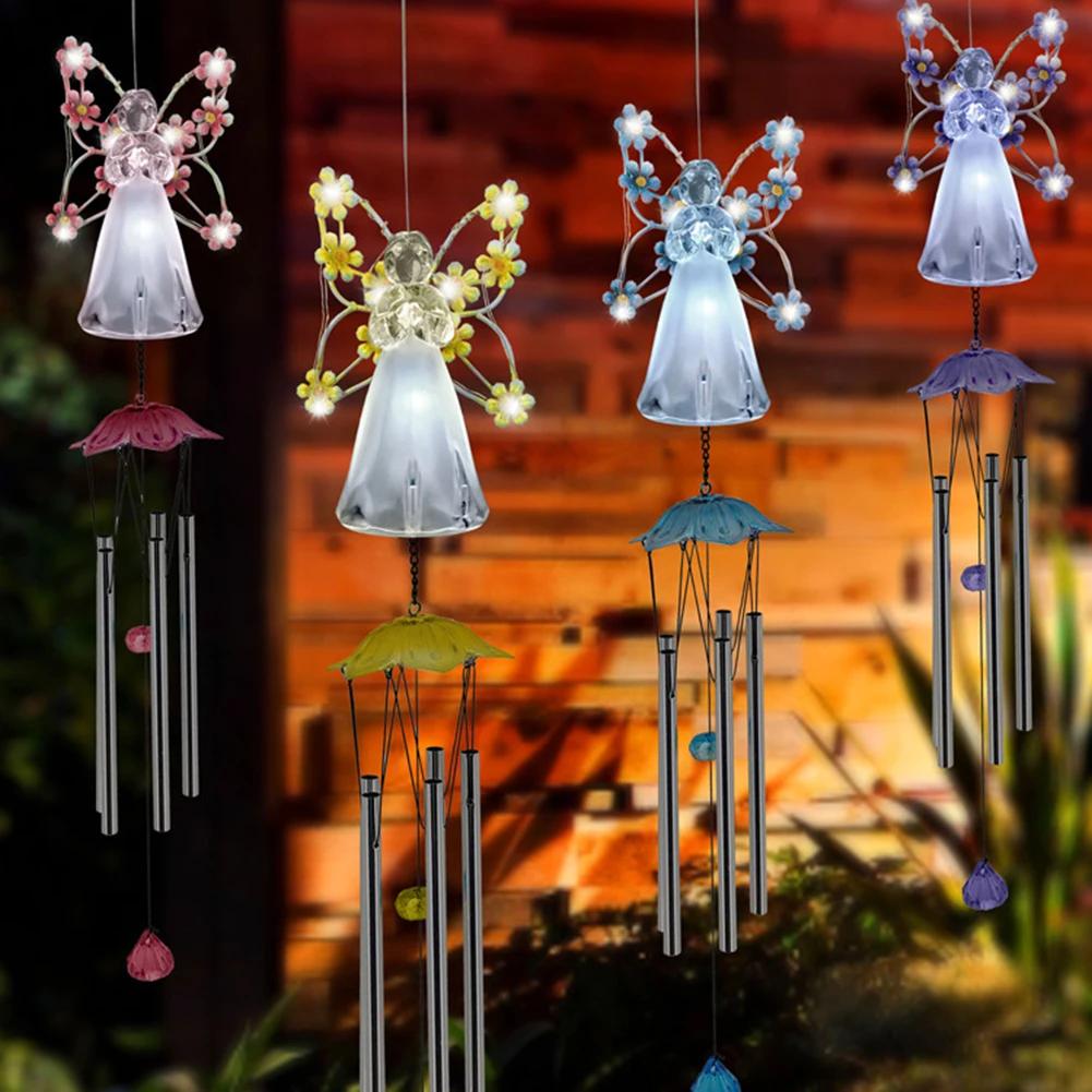 LED Solar Wind Chime Light Waterproof Outdoor Windchime Angel Solar Hanging Lamp for Garden Pathway Decoration Chandelier Lamp
LED Solar Wind Chime Light Waterproof Outdoor Windchime Angel Solar Hanging Lamp for Garden Pathway Decoration Chandelier Lamp