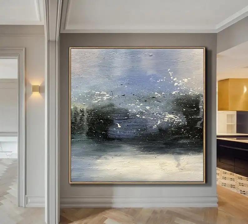Large Abstract Art Beige Painting Original Blue Painting Dark Green Heavy Texture Painting Artwork Original Living Room Wall
Large Abstract Art Beige Painting Original Blue Painting Dark Green Heavy Texture Painting Artwork Original Living Room Wall