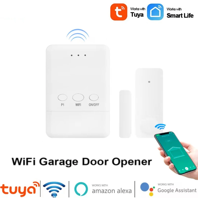 Tuya WiFi Smart Wireless Garage Door Opener,RF Remote Control Switch Voice Control Works With Alexa Google Home No Hub Needed
Tuya WiFi Smart Wireless Garage Door Opener,RF Remote Control Switch Voice Control Works With Alexa Google Home No Hub Needed