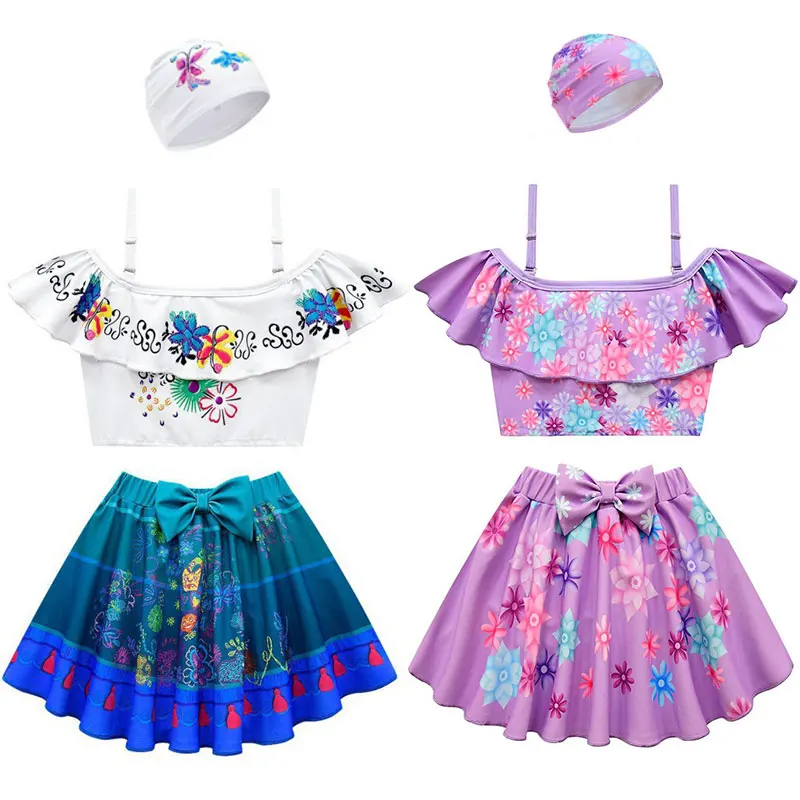 2022 Encantos Swimsuit For Teen Girl Set Flower Summer Kids Sling Top+Bow Skirt 2PC Outfit Children Cartoon Swimwear Clothes
2022 Encantos Swimsuit For Teen Girl Set Flower Summer Kids Sling Top+Bow Skirt 2PC Outfit Children Cartoon Swimwear Clothes
