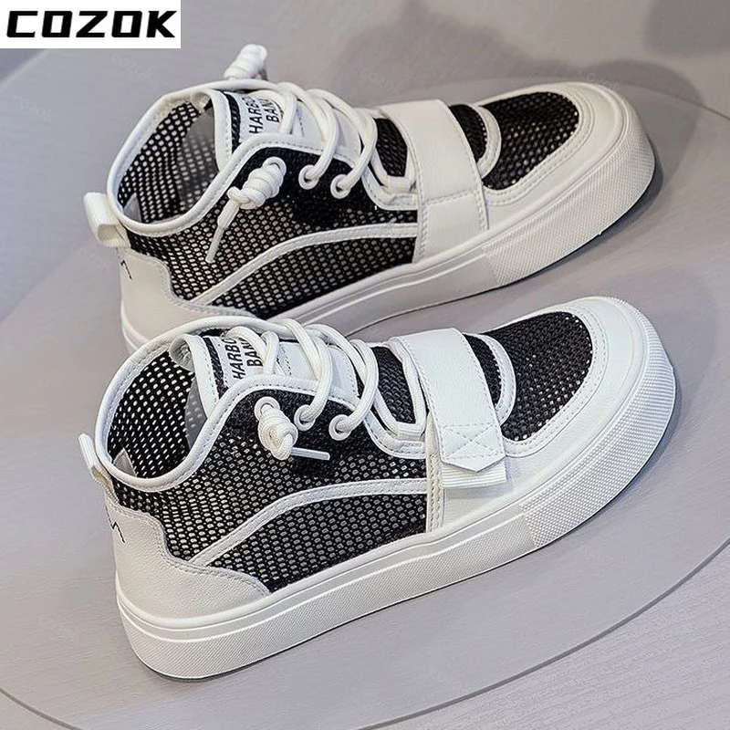 Flats Sport High-top White Shoes 2022 New Summer Breathable Shoes All-match Casual Mesh Women's Shoes Ins Tide Platform Sneakers
Flats Sport High-top White Shoes 2022 New Summer Breathable Shoes All-match Casual Mesh Women's Shoes Ins Tide Platform Sneakers