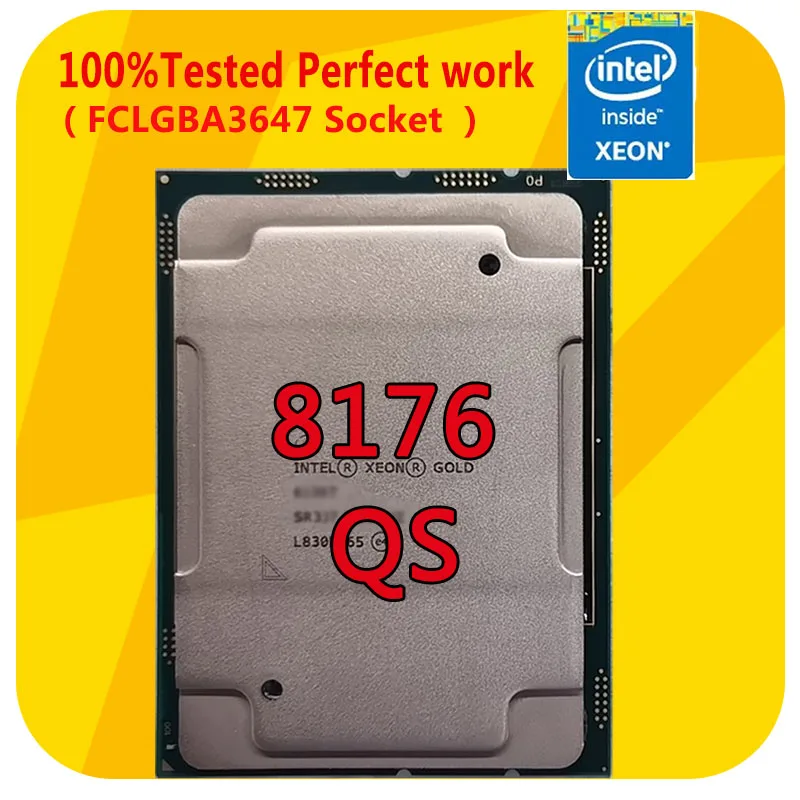 Xeom 8176 QS Platinum 3.0GHZ 28C/56T 38.5MB CPU 165W Processor LGA3647 for 3647 Motherboard
Xeom 8176 QS Platinum 3.0GHZ 28C/56T 38.5MB CPU 165W Processor LGA3647 for 3647 Motherboard