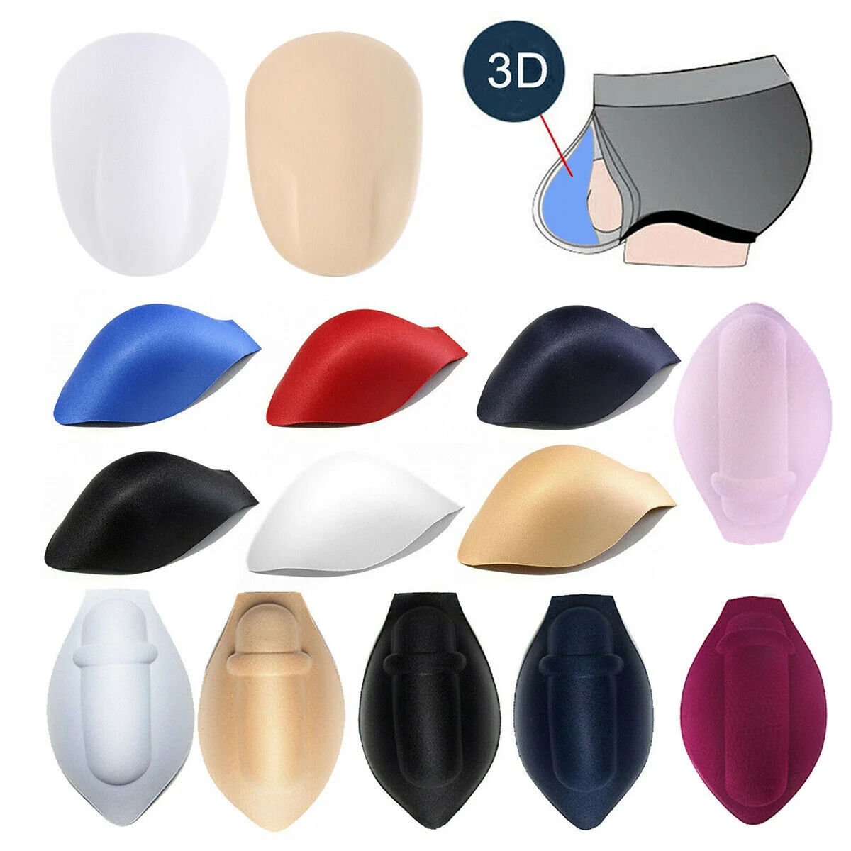 2pcs Push Up Cup Sexy Removable Inside Underwear Enhancement Sponge Pad Sport Swimming Front Pouch Protective Enlargement Man
2pcs Push Up Cup Sexy Removable Inside Underwear Enhancement Sponge Pad Sport Swimming Front Pouch Protective Enlargement Man