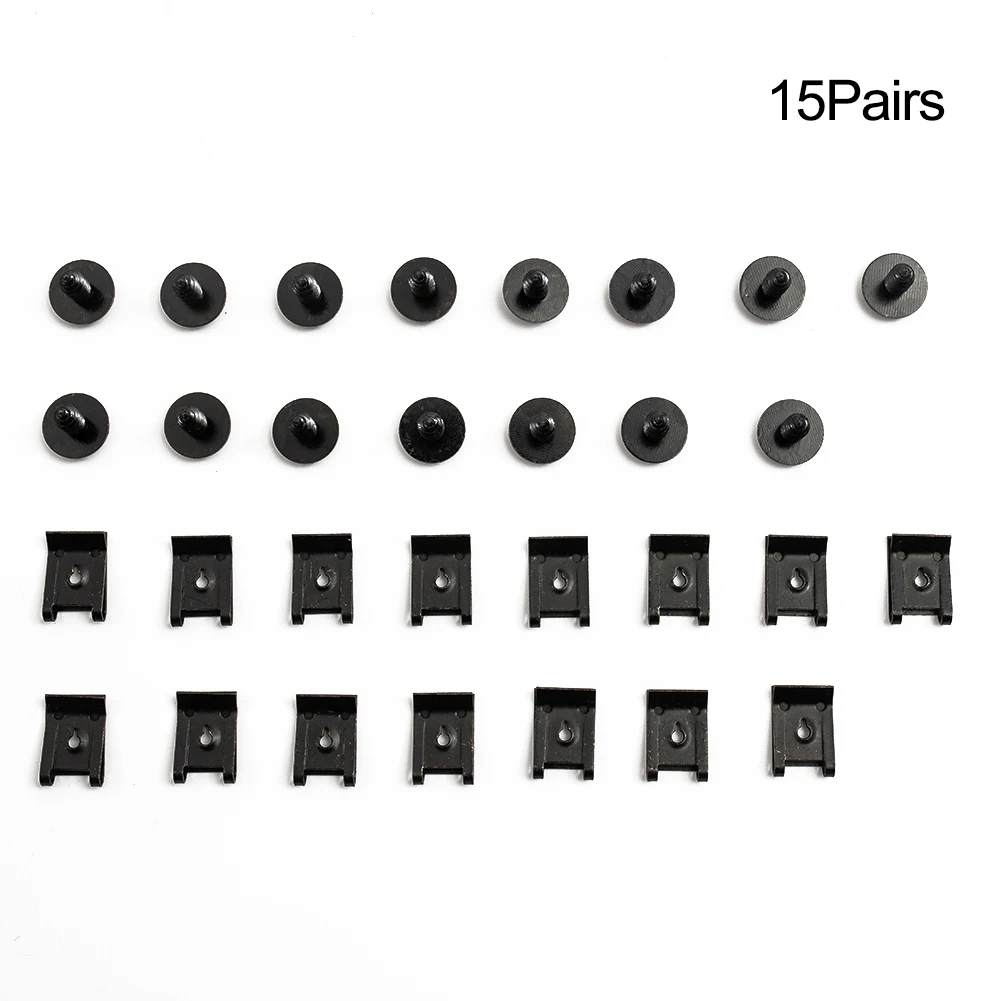 With Screws U-type Clips 15 Set Black Bumper Fasteners Side Skirts Spring Trim Panel Metal Replacement Durable
With Screws U-type Clips 15 Set Black Bumper Fasteners Side Skirts Spring Trim Panel Metal Replacement Durable