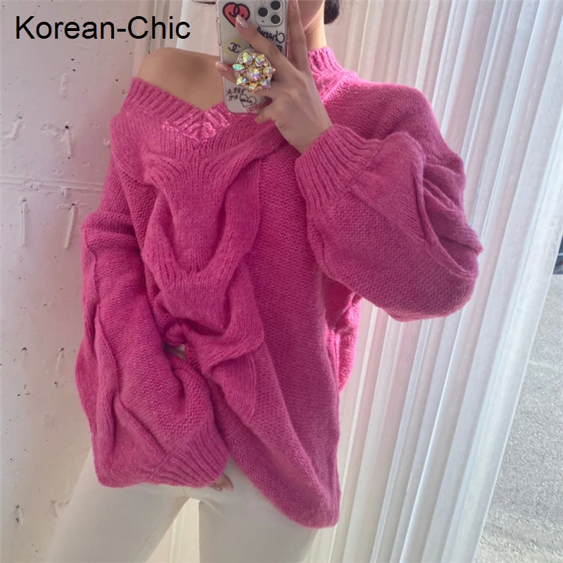 Autunm New Y2K Winter Women Sweaters V-Neck Knitted Oversized Elegant Pullovers Tops
Autunm New Y2K Winter Women Sweaters V-Neck Knitted Oversized Elegant Pullovers Tops