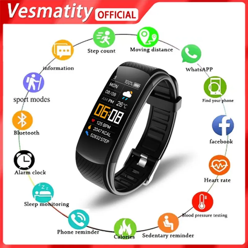 Vesmatity Smart Watch Men Women Smartwatch Electronics Smart Clock For Android IOS Fitness Tracker New Fashion Smart-watch C5S
Vesmatity Smart Watch Men Women Smartwatch Electronics Smart Clock For Android IOS Fitness Tracker New Fashion Smart-watch C5S
