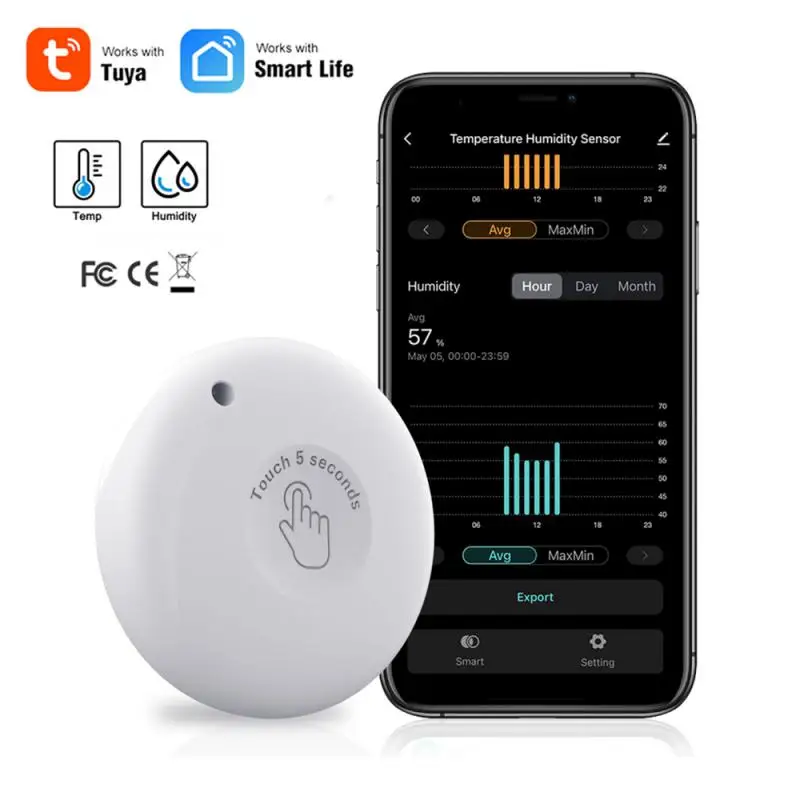 Wireless Tuya Thermometer Hygrometer Bluetooth Remote Control Thermometer Accurate Sensitive Indoor Temperature Humidity Sensor
Wireless Tuya Thermometer Hygrometer Bluetooth Remote Control Thermometer Accurate Sensitive Indoor Temperature Humidity Sensor