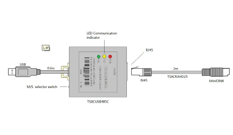 TSXCUSB485C USB Interface Compatible with PLC Multi-function Programming Cable 
TSXCUSB485C USB Interface Compatible with PLC Multi-function Programming Cable