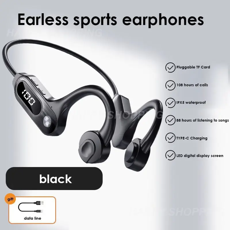 Led Display Bone Conduction Headphones Portable Headset Hifi Stereo Earbuds For All Smartphone Support Tf Card
Led Display Bone Conduction Headphones Portable Headset Hifi Stereo Earbuds For All Smartphone Support Tf Card