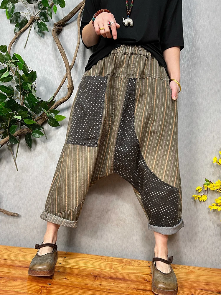 Spring Punk Style Women Jeans Cotton Fashion Loose Vintage Patchwork Striped High Waist Comfortable Female Denim Cross-Pants
Spring Punk Style Women Jeans Cotton Fashion Loose Vintage Patchwork Striped High Waist Comfortable Female Denim Cross-Pants