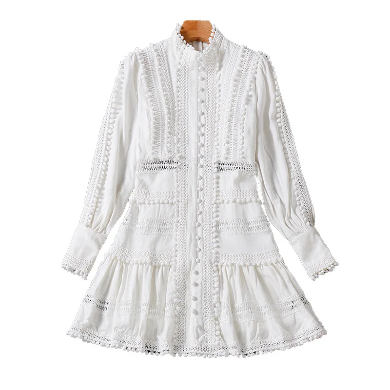 2022 Elegant Women Princess Dress Lady Solid Color Hollow Out Lantern Sleeve High Waist Cascading Ruffles Dresses Real Image
2022 Elegant Women Princess Dress Lady Solid Color Hollow Out Lantern Sleeve High Waist Cascading Ruffles Dresses Real Image