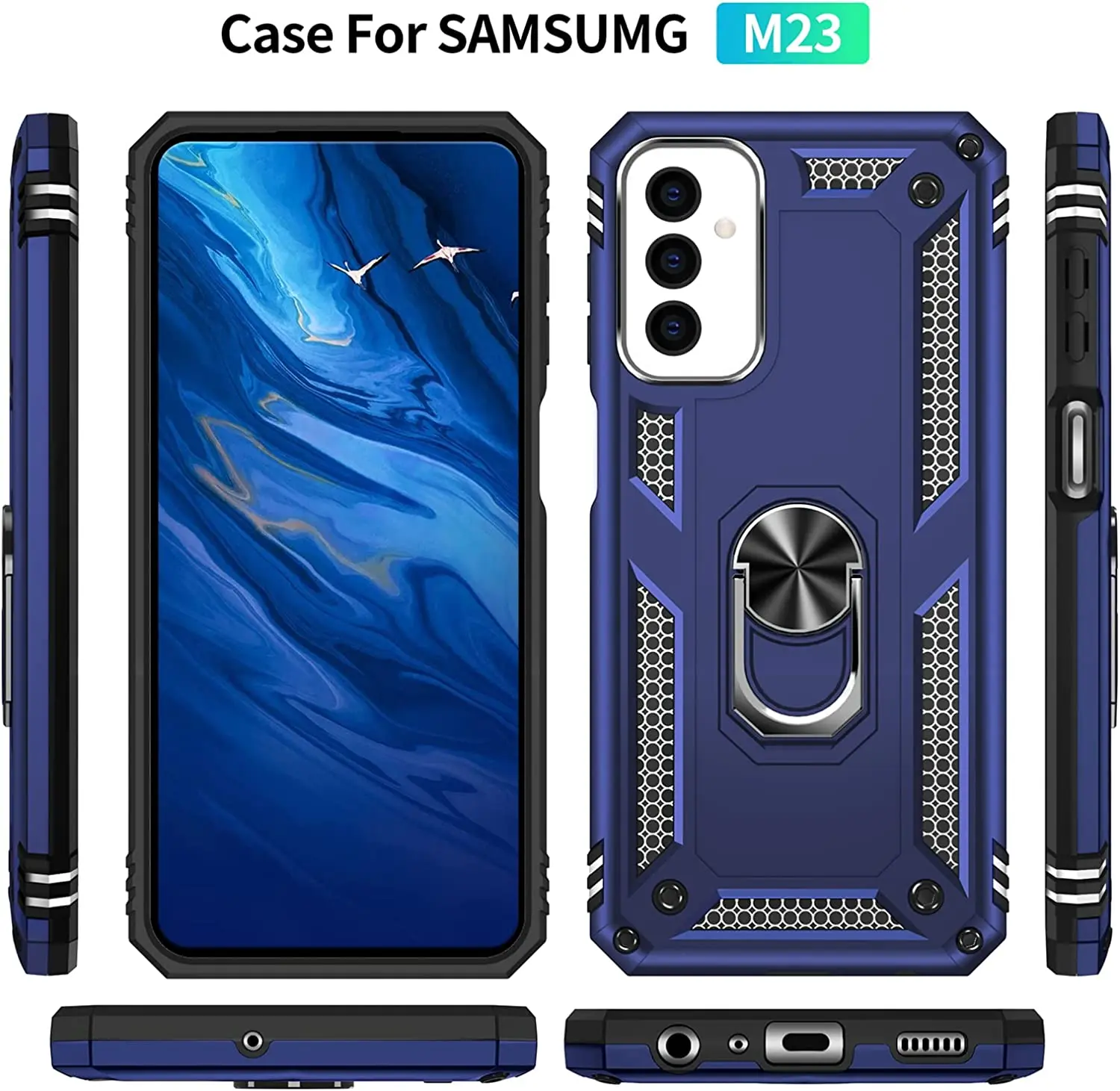 For Samsung GalaxyA33/F52/A73/A23/M23/A53 Kickstand Case with Screen Protector Tempered Glass 2 Pieces Shockproof Case Cover
For Samsung GalaxyA33/F52/A73/A23/M23/A53 Kickstand Case with Screen Protector Tempered Glass 2 Pieces Shockproof Case Cover