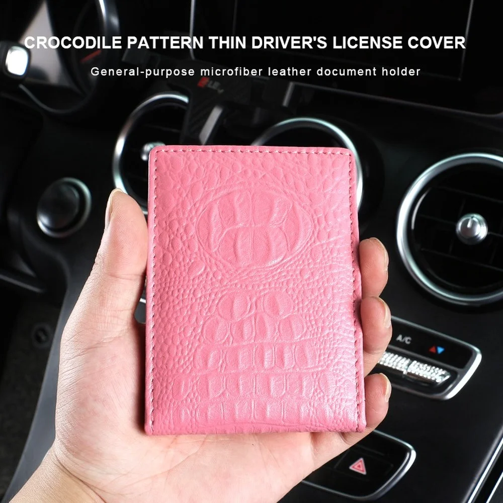 Crocodile Leather Car License Cover for Car Driving Documents Card Credit Holder Purses Car Accessories for Girl Women
Crocodile Leather Car License Cover for Car Driving Documents Card Credit Holder Purses Car Accessories for Girl Women