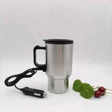 Only 65˚ C Car Heating Cups Kettle Boiling 12V Electric Thermos Water Heater Kettle Portable 450Ml for Travel Coffee Mug