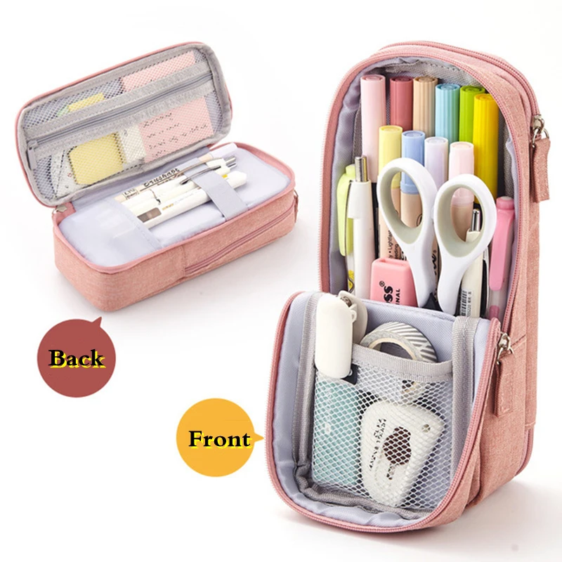 Pen Bag Pencil Case Two Layer Foldable Stand Fabric Phone Holder Storage Pouch for Stationery Office School
Pen Bag Pencil Case Two Layer Foldable Stand Fabric Phone Holder Storage Pouch for Stationery Office School