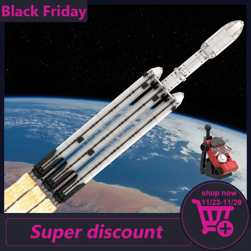SpaceX Falcon Heavy 1:110 Scale Model Moc Building Blocks Diy Assemble Bricks Space Series Educational Creative Toys Xmas Gifts
SpaceX Falcon Heavy 1:110 Scale Model Moc Building Blocks Diy Assemble Bricks Space Series Educational Creative Toys Xmas Gifts