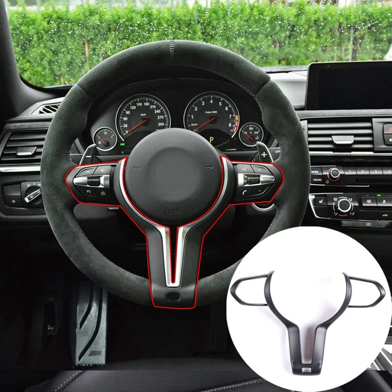 Накладка на Автомобильное рулевое колесо для BMW F20, F30, F32, F36, F15, F16, F80, F85, спортивные аксессуары для интерьера, матовый черный
Накладка на Автомобильное рулевое колесо для BMW F20, F30, F32, F36, F15, F16, F80, F85, спортивные аксессуары для интерьера, матовый черный