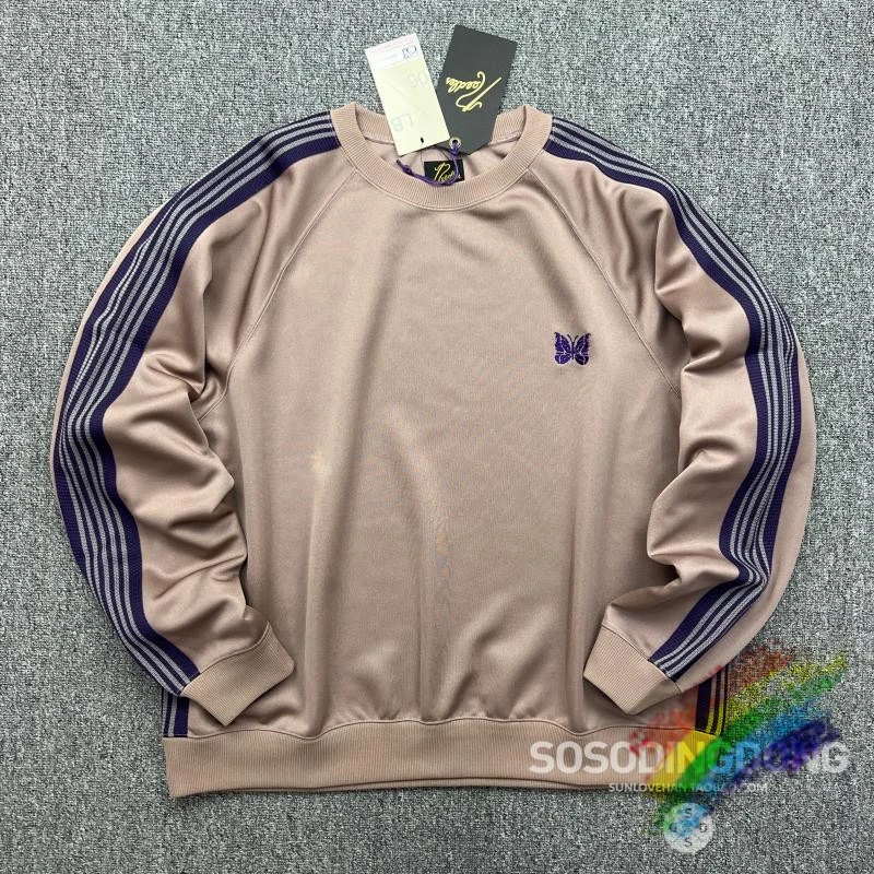 Толстовки 2023ss с рисунком иглы AWGE для мужчин и женщин, толстовка с круглым вырезом и вышивкой в виде бабочки, в полоску, в полоску 
Толстовки 2023ss с рисунком иглы AWGE для мужчин и женщин, толстовка с круглым вырезом и вышивкой в виде бабочки, в полоску, в полоску