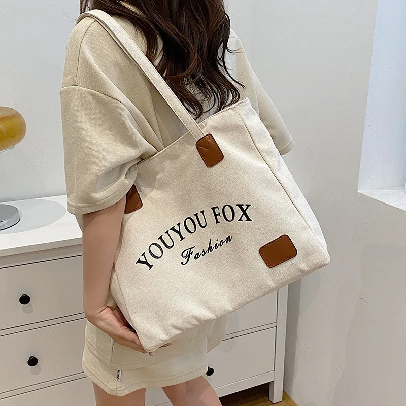 Сумка-тоут женская холщовая, Модный саквояж на плечо для студентов, вместительная сумочка
Сумка-тоут женская холщовая, Модный саквояж на плечо для студентов, вместительная сумочка