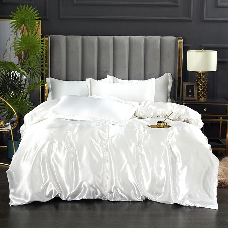 

High-end Satin Duvet Cover Queen Quilt Cover Full Twin King Size Quilt Cover 230*260 No Pillowcase Does Not Include Any Filler