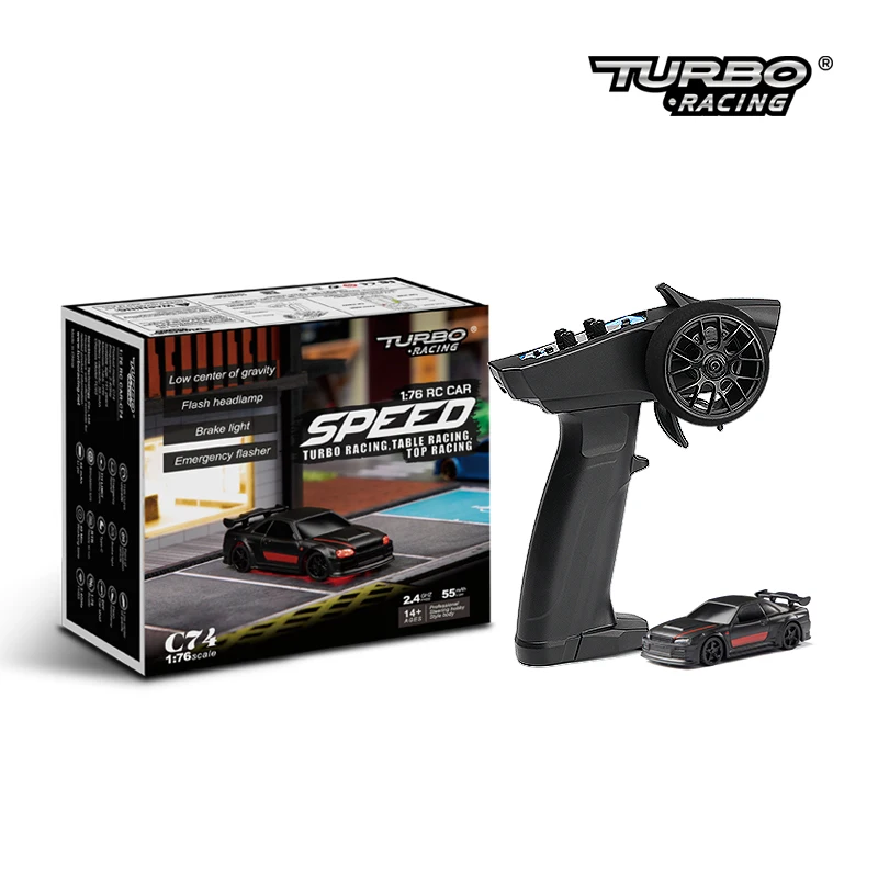 Turbo Racing C74 1:76 Speed RC Car Full Proportional Remote Control Toys RTR Kit For Kids and Adults CrazyFastRC
Turbo Racing C74 1:76 Speed RC Car Full Proportional Remote Control Toys RTR Kit For Kids and Adults CrazyFastRC