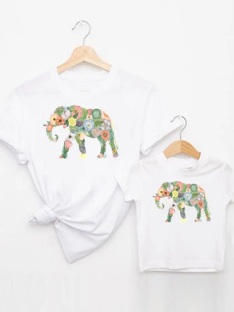 Tee Family Matching Outfits Elephant Flower Trend Women Casual Kid Child Summer Mom Mama Mother Tshirt T-shirt Clothes Clothing
Tee Family Matching Outfits Elephant Flower Trend Women Casual Kid Child Summer Mom Mama Mother Tshirt T-shirt Clothes Clothing