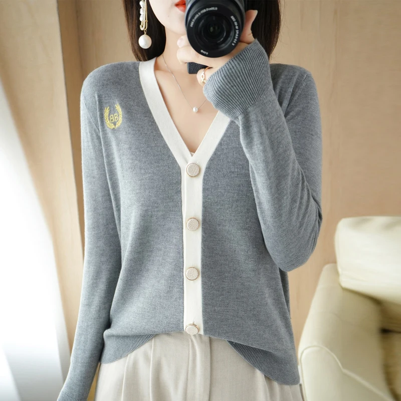 Woman's Sweater Spring Summer Thin Coats Female Cardigan Long Sleeve V-Neck Jacket Jumper Wool Worsted Knitted Tops Clothes Coat
Woman's Sweater Spring Summer Thin Coats Female Cardigan Long Sleeve V-Neck Jacket Jumper Wool Worsted Knitted Tops Clothes Coat