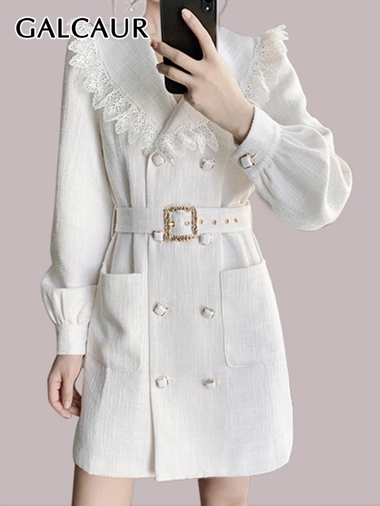 GALCAUR Tweed Mini Dress Female Notched Collar Long Sleeve Patchwork Belt Solid Dresses For Women Fashion Elegant Clothing 2023
GALCAUR Tweed Mini Dress Female Notched Collar Long Sleeve Patchwork Belt Solid Dresses For Women Fashion Elegant Clothing 2023