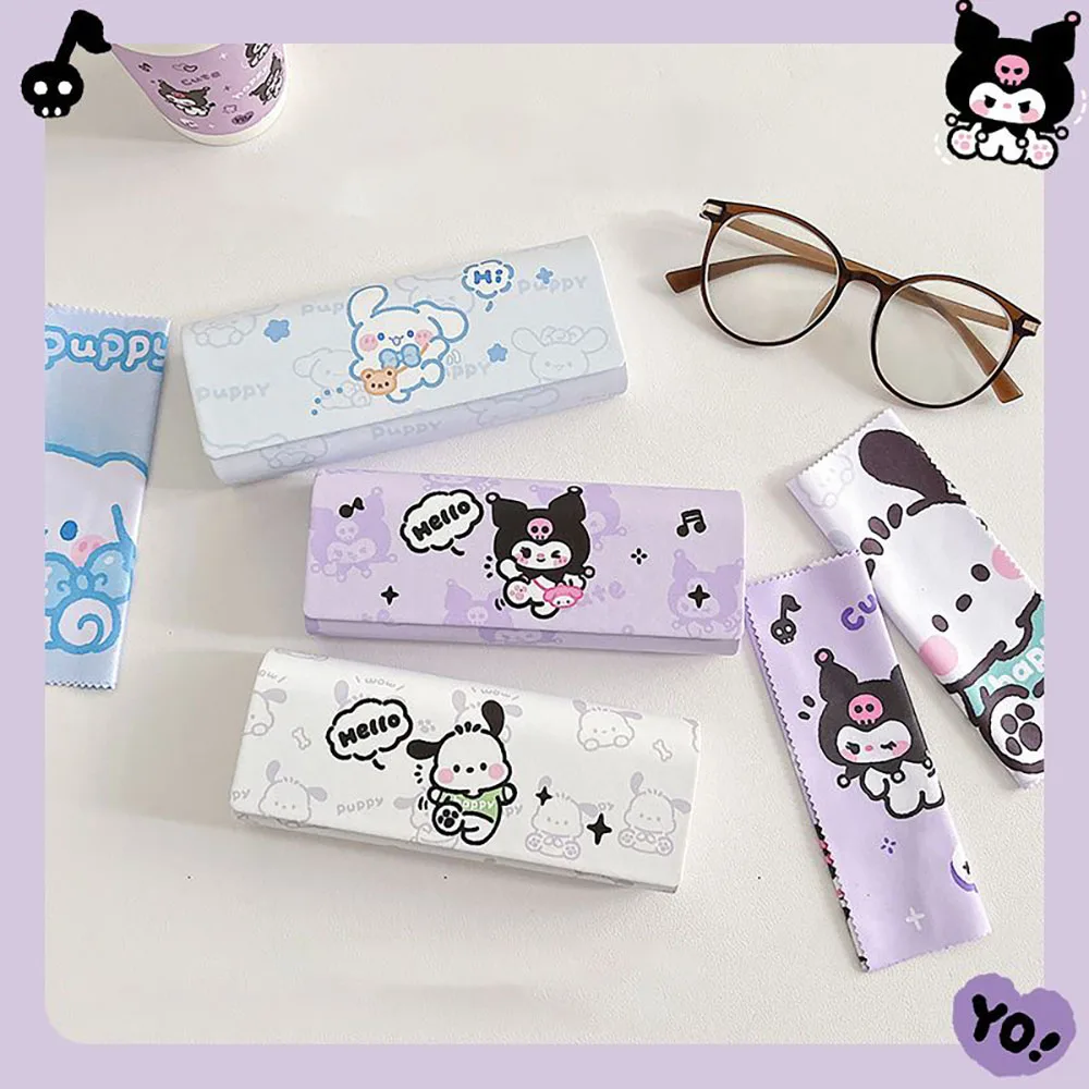 Sanrio Cinnamoroll Kuromi почacco, мультяшный портативный футляр для хранения солнцезащитных очков для студентов
Sanrio Cinnamoroll Kuromi почacco, мультяшный портативный футляр для хранения солнцезащитных очков для студентов