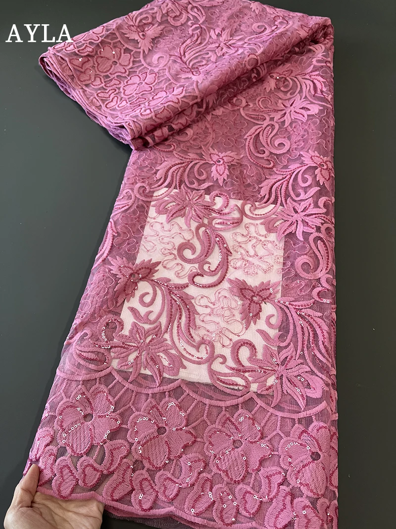 Pink African Sequins Lace Fabric 2022 High Quality Lace French Milk Silk Lace Fabric Nigerian Lace Fabrics For Sewing 5 Yards
Pink African Sequins Lace Fabric 2022 High Quality Lace French Milk Silk Lace Fabric Nigerian Lace Fabrics For Sewing 5 Yards