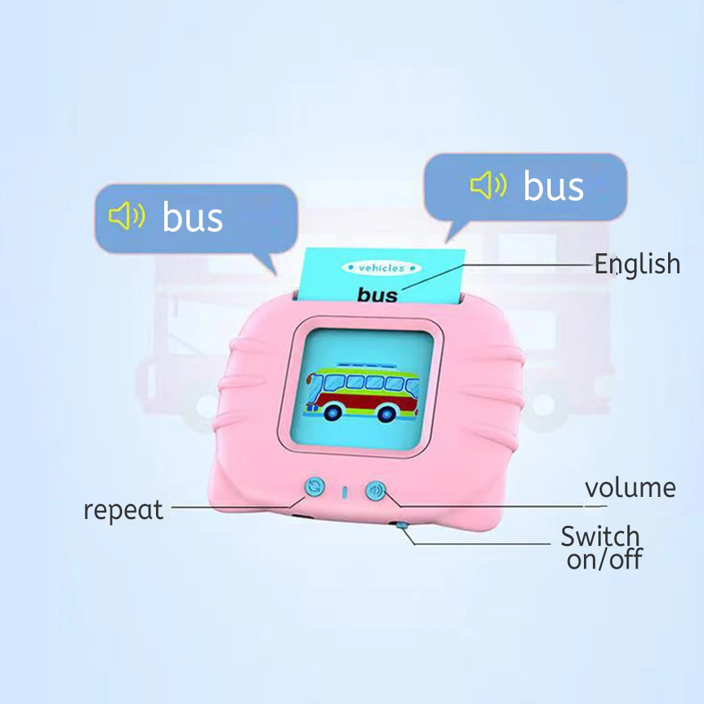 

Детская флэш-карта для разговора из АБС-пластика, 380 мАч, с аккумулятором, многоразовая, с кнопкой управления, для раннего развития, домашняя ...
