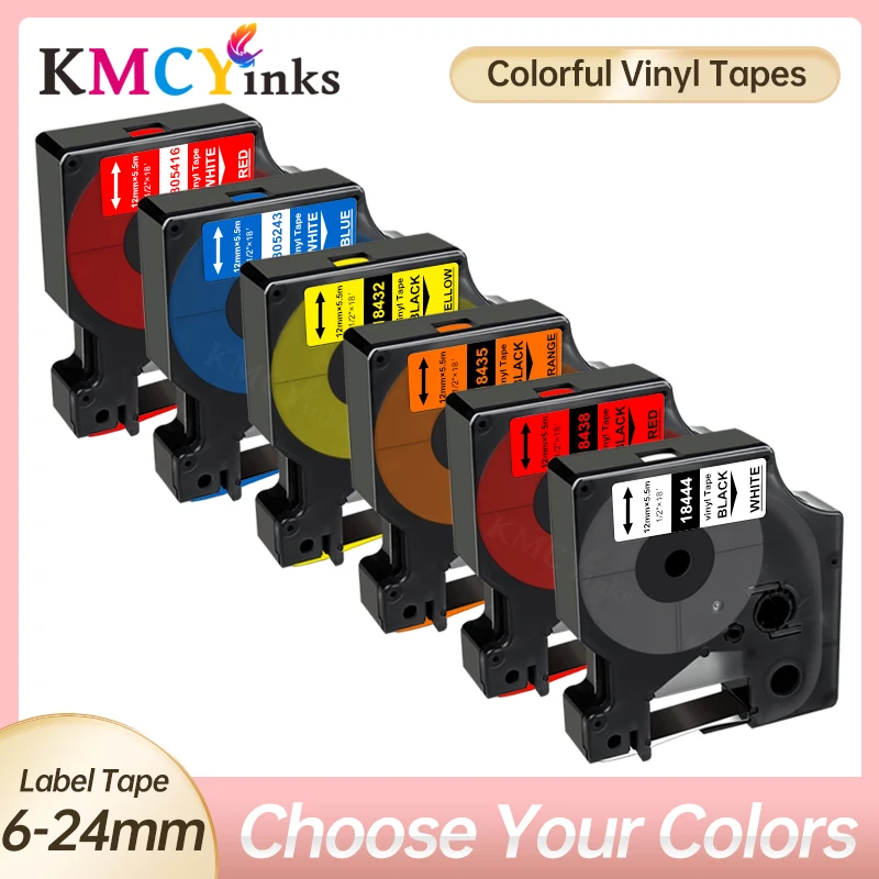 KMCYinks 9mm 12mm Vinyl Label Tape For Dymo Rhino Tape Labeling Machine 18444 18443 18432 for Dymo Labeller Rhino 4200 5000
KMCYinks 9mm 12mm Vinyl Label Tape For Dymo Rhino Tape Labeling Machine 18444 18443 18432 for Dymo Labeller Rhino 4200 5000