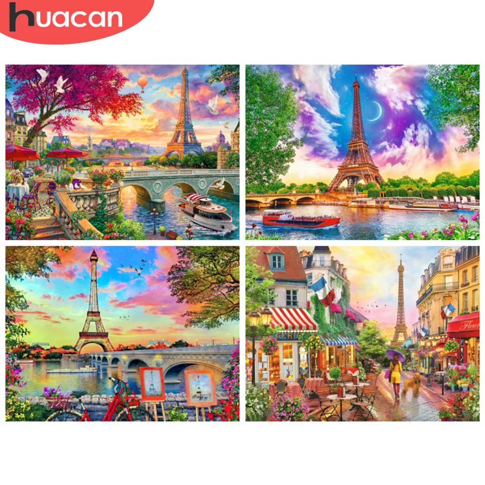 HUACAN Paris Diamond Painting Eiffel Tower Mosaic City Street Embroidery Landscape Full Square/Round Home Decoration Art
HUACAN Paris Diamond Painting Eiffel Tower Mosaic City Street Embroidery Landscape Full Square/Round Home Decoration Art