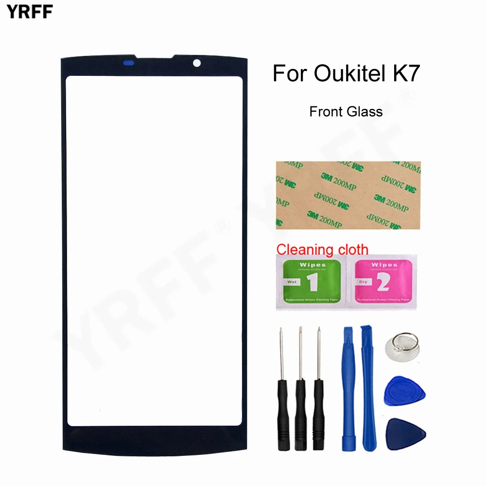 

Для Oukitel K7 стеклянная панель (без мобильного сенсорного экрана) Передняя зеркальная стеклянная запчасть