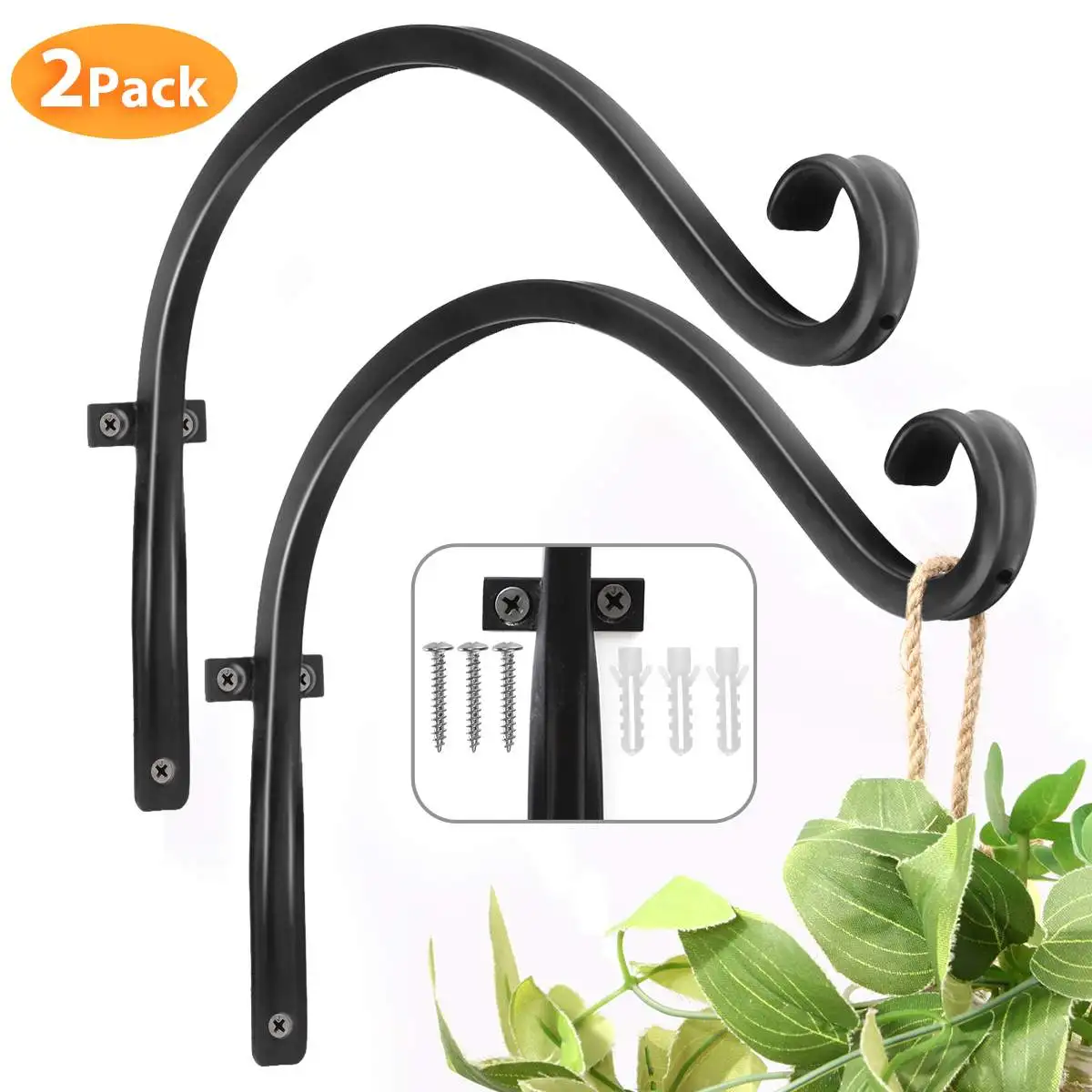 Plant Bracket Hooks Garden Iron Bracket Hanging Metal Practical Wall Mounted for Door Decoration Flower Baskets Decorative Plant
Plant Bracket Hooks Garden Iron Bracket Hanging Metal Practical Wall Mounted for Door Decoration Flower Baskets Decorative Plant