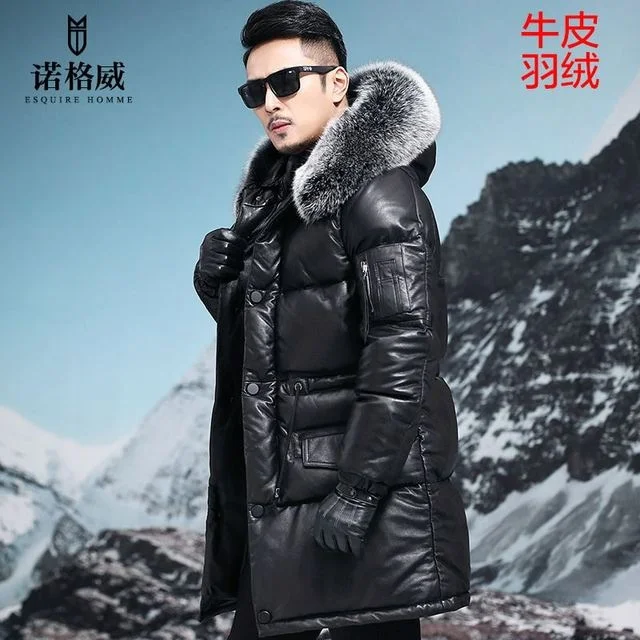 Thick Parka Genuine Cowhide Leather Jacket Men Down Jackets Man 5XL Erkekler Parkas Real Fox Fur Collar Coat Ropa LXR826
Thick Parka Genuine Cowhide Leather Jacket Men Down Jackets Man 5XL Erkekler Parkas Real Fox Fur Collar Coat Ropa LXR826