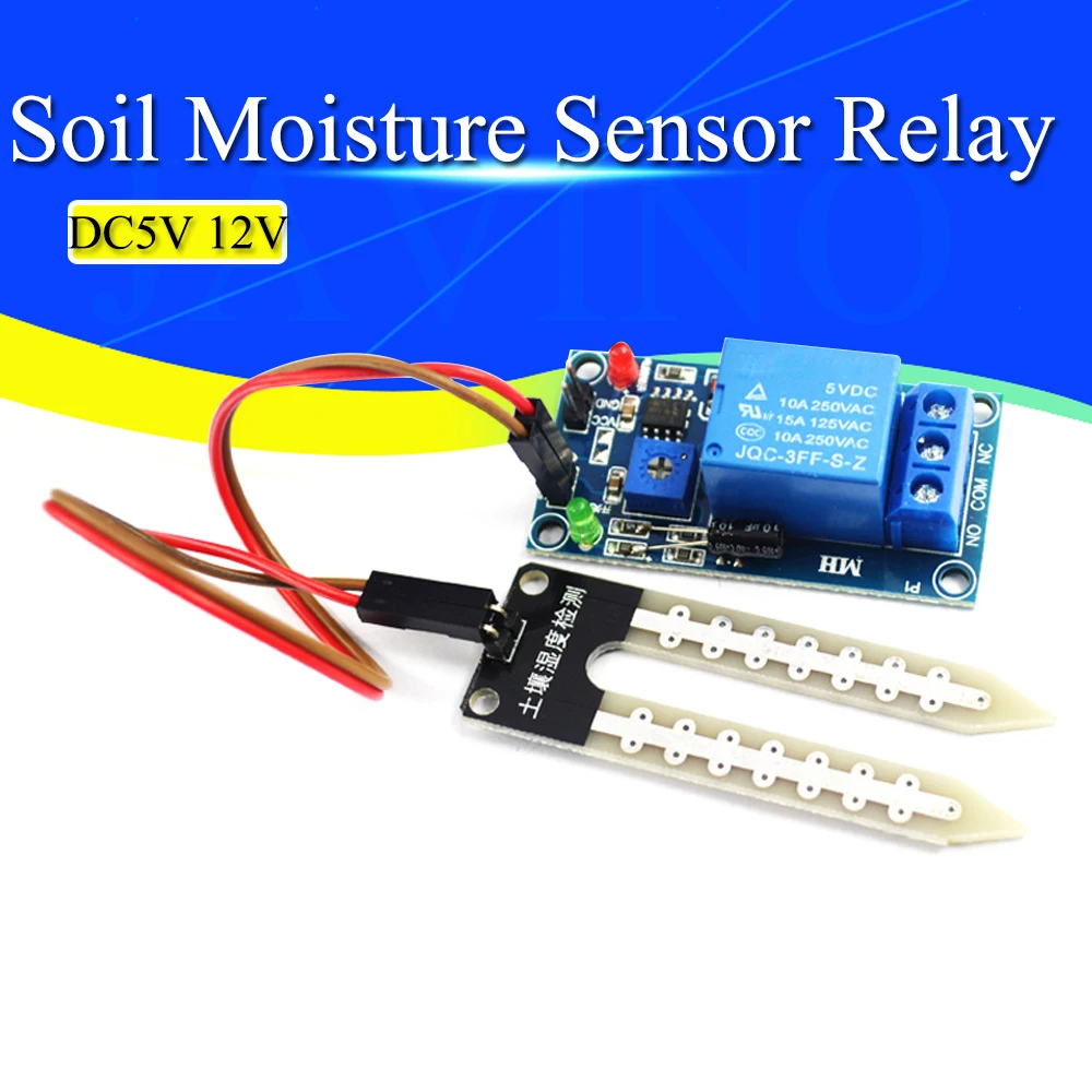 Датчик влажности почвы, 5 В, 12 В, релейный модуль управления автоматическим поливом начального переключателя влажности 
Датчик влажности почвы, 5 В, 12 В, релейный модуль управления автоматическим поливом начального переключателя влажности