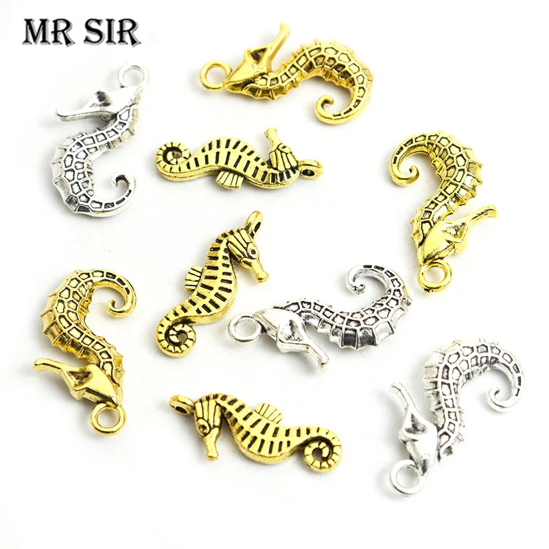 10/20pcs Seahorse Alloy Charms Antique Gold/Silver Color Pendants For Jewelry Making Necklaces Bracelets Accessories Wholesales
10/20pcs Seahorse Alloy Charms Antique Gold/Silver Color Pendants For Jewelry Making Necklaces Bracelets Accessories Wholesales