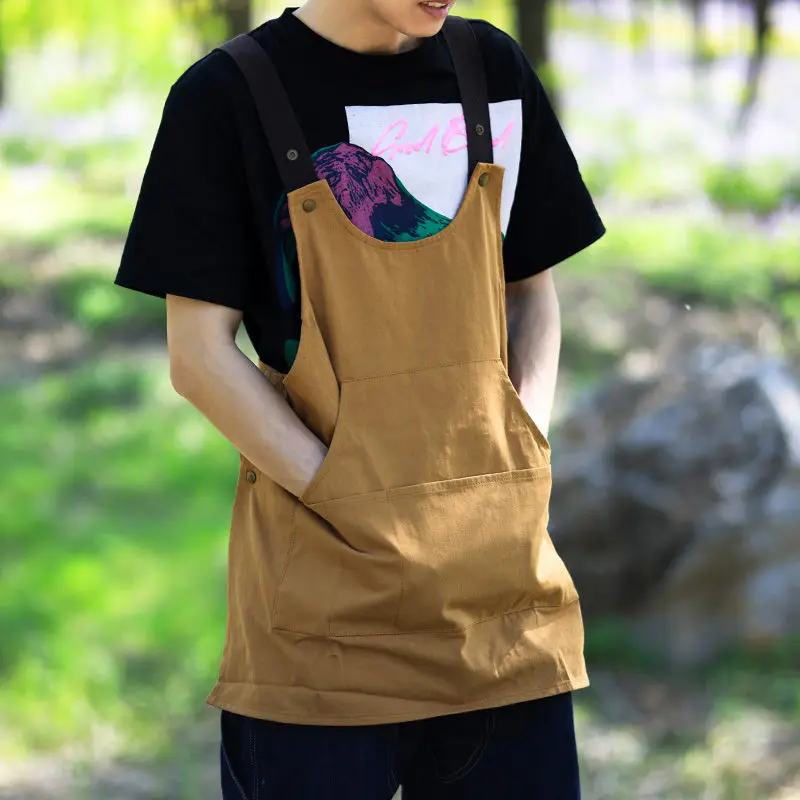 

Outdoor Camping Carpenter Gardening Painting Hairdresser Harista Work Apron Korean Custom Logo Cafe Milk Tea Shop Barber Uniform